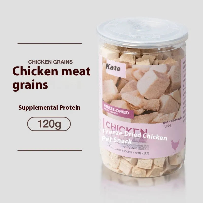 500g bag and barrel of freeze-dried high-grade chicken nuggets for cats without shreds