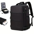 Large capacity multifunctional nylon travel backpack for men in black 235 simple