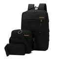 Men's USB charging computer bag three-piece set in wine red, black, gray, or navy blue colours