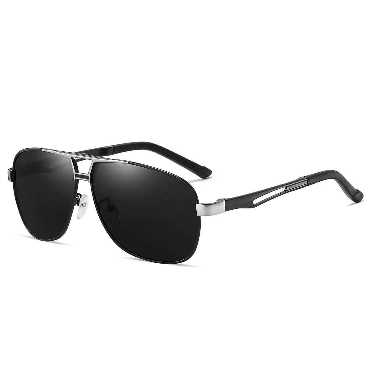 Men's orange red metal frame aviator sunglasses with polarised HD TAC lenses