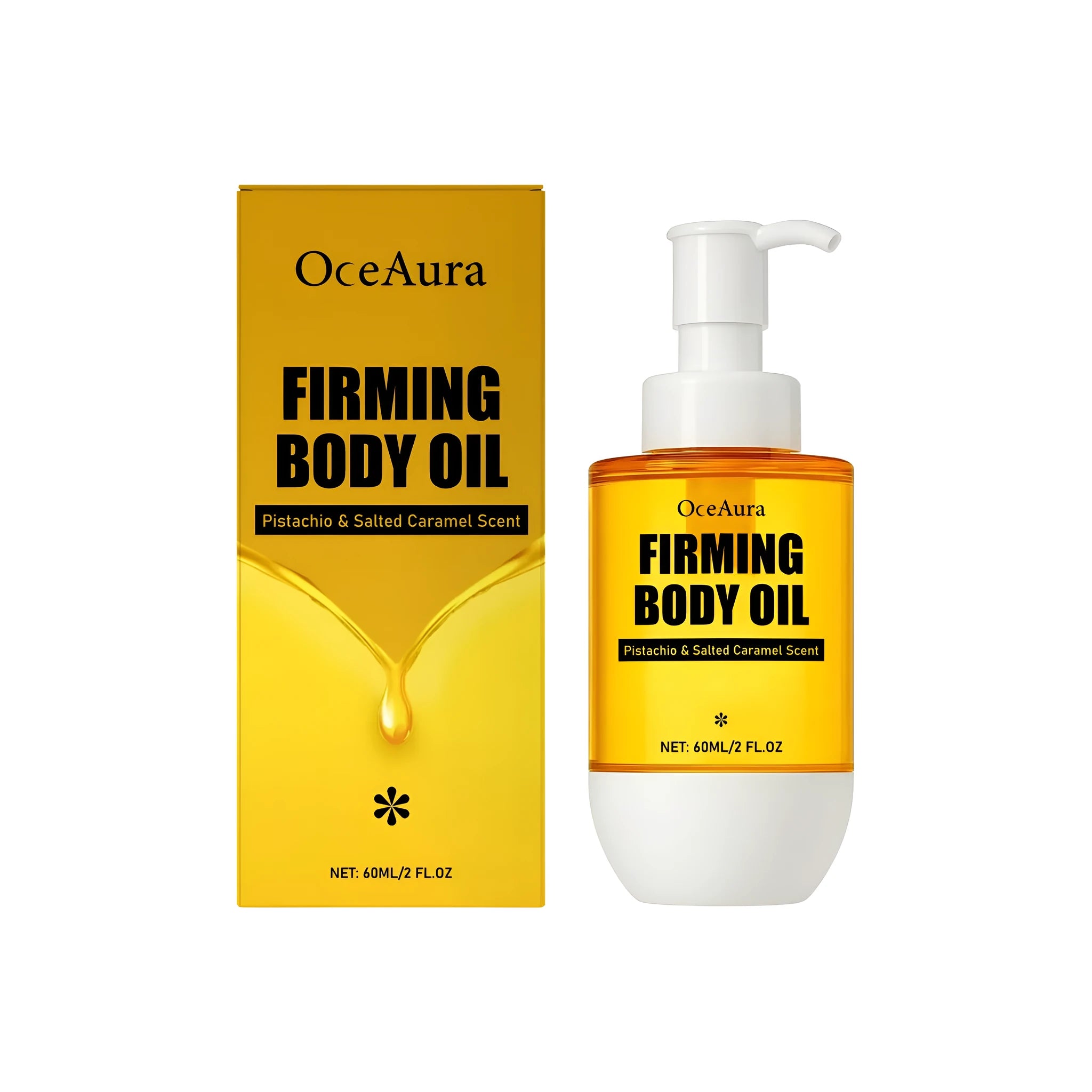 60ml bottle of tightening and wrinkle-resistant body oil containing vitamin E and glycerin