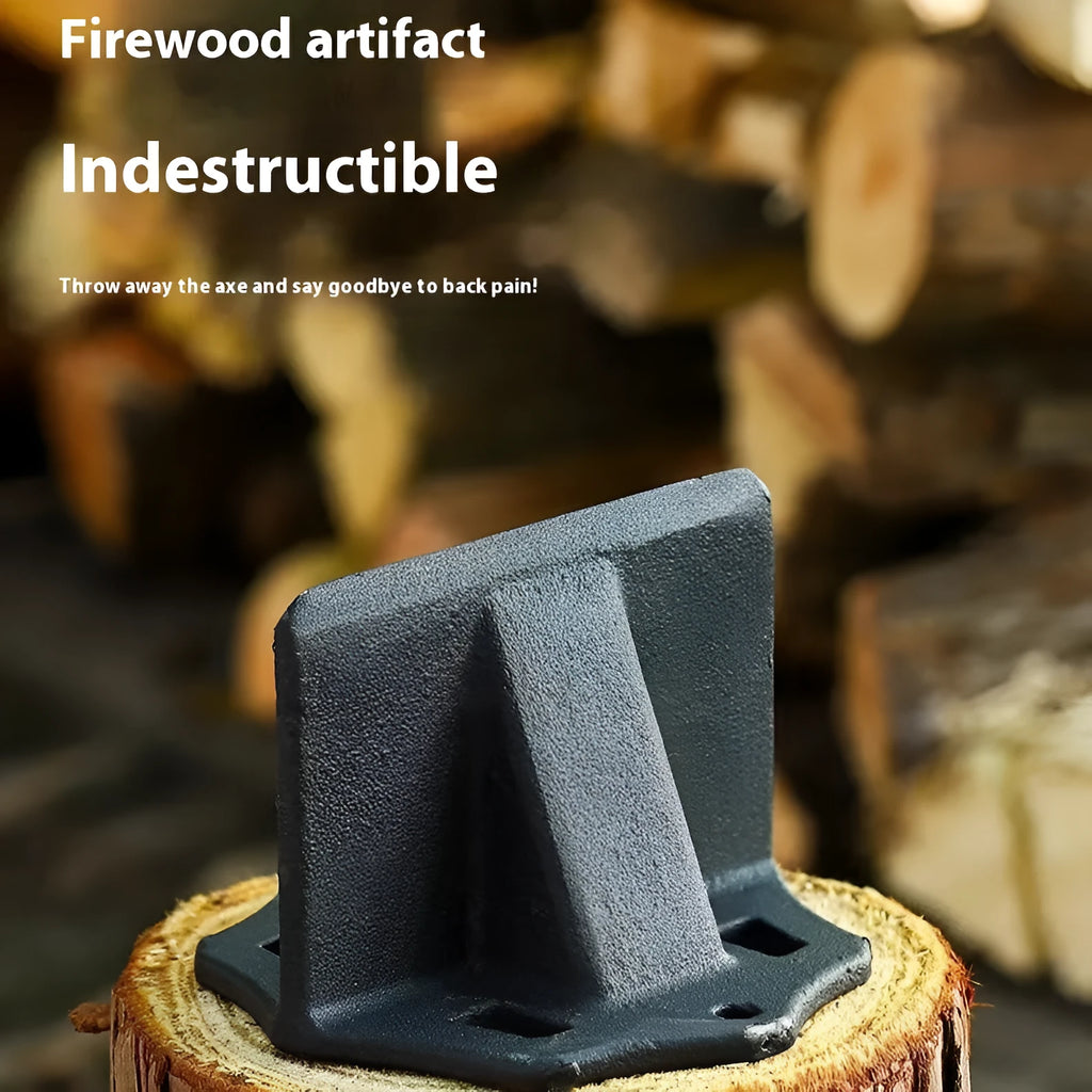 Mini portable cast iron small square wood splitter for household wood cutting and outdoor camping