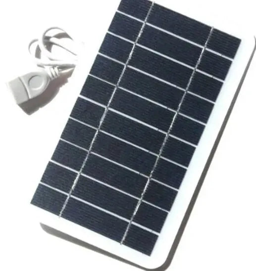 2W 5V portable solar panel charger with USB output, 157x94mm size, polycrystalline silicon and EVA lamination
