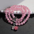 Crystal opal bracelet with 8mm cat eye bead and lucky cat charm in three-ring wrap design