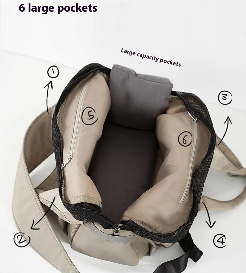 Apricot-coloured cloth pet travel handbag for small dogs and cats