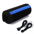 Black blue DIY suede steering wheel cover for 38cm automobile steering wheels