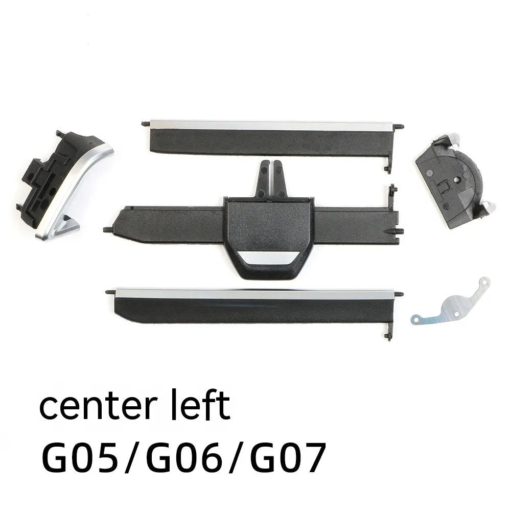 Black plastic car front middle air outlet set for G05 G06 G07 centre left and right vents