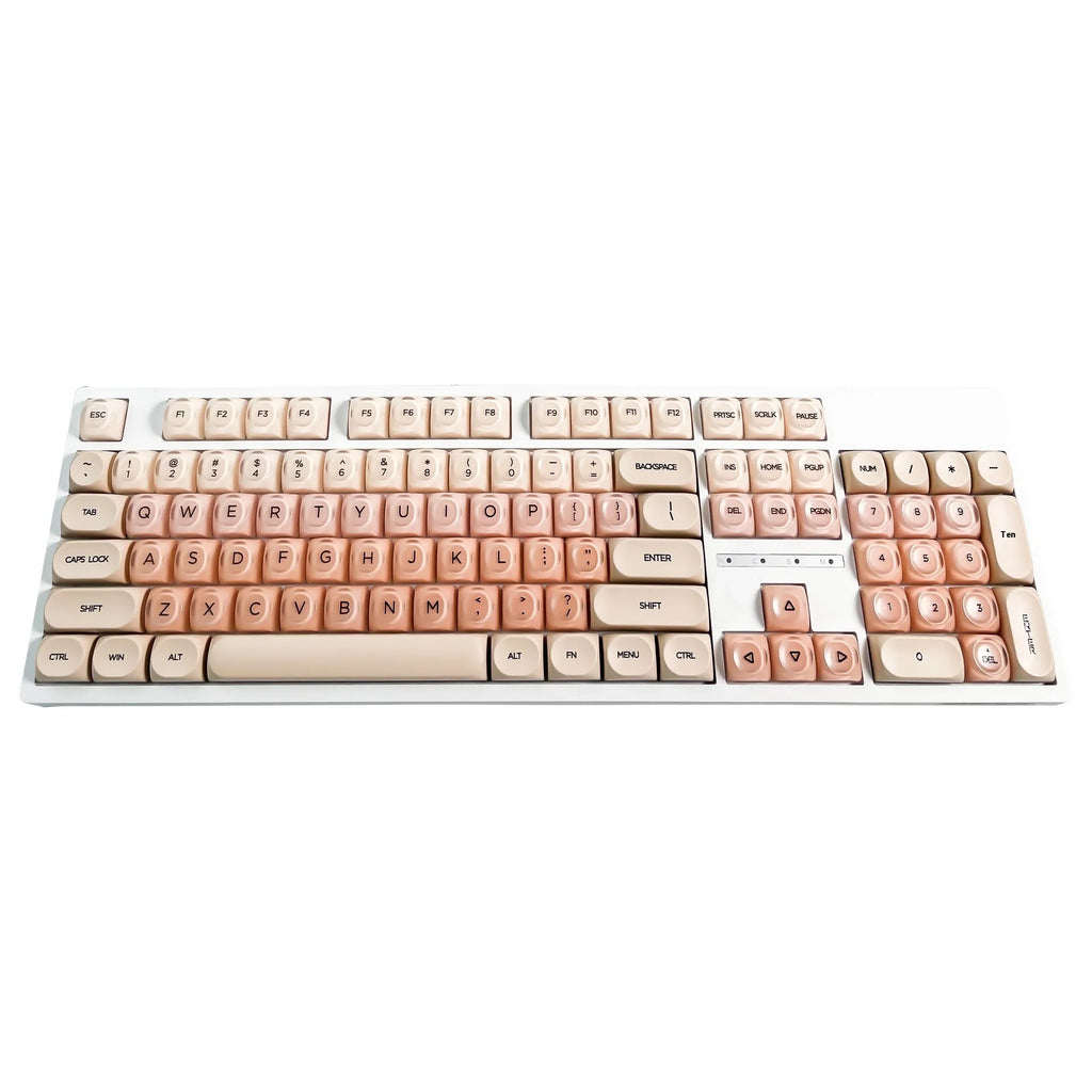 Boxed small full set plastic mechanical keyboard keycaps with UV print OEM height Russian root – liquid foundation colour