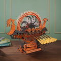 Viking dragon boat hand-assembled wooden puzzle building blocks toy in colour box packaging