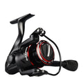All metal spinning fishing reel in 2000 series on white background