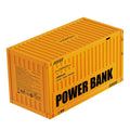 50000mAh portable power bank with digital display and five USB outputs in black plastic case