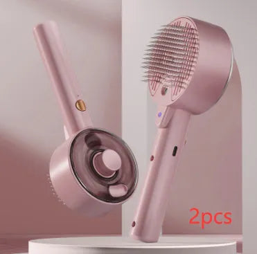 Electric pet hair remover brush with UVC sterilisation and mist spray for dogs and cats in Ceramic White