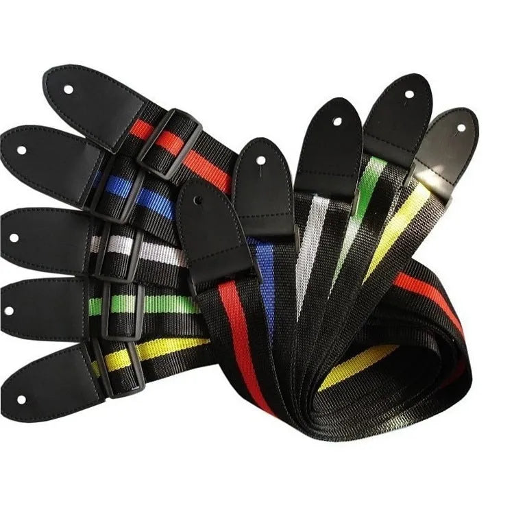 Woven crossbody instrument strap for guitars basses ukuleles in multiple colour options