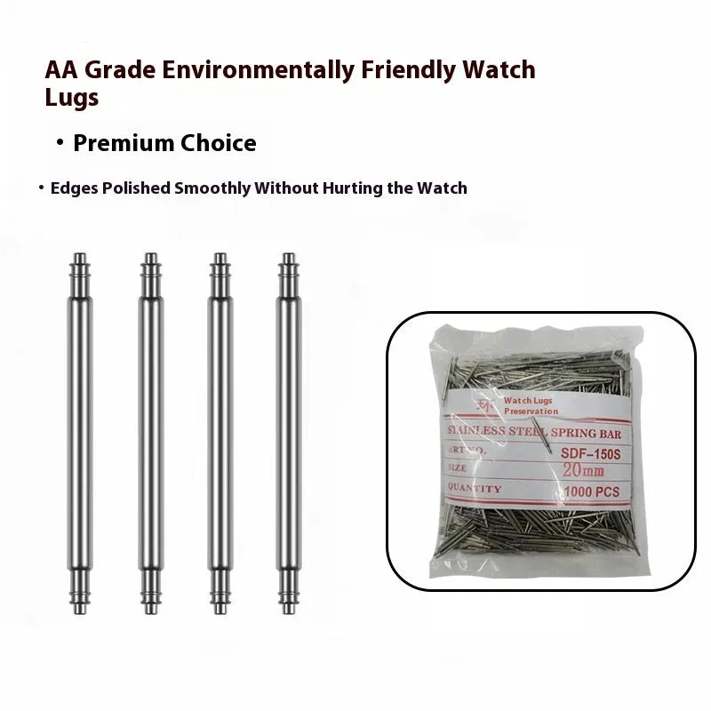 Watch bolt auricular needle spring shaft accessories parts in six sizes from 21mm to 26mm