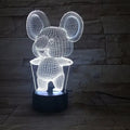 Koala night light in black finish with seven colour LED modes, touch and remote control, compact base 87x87x42mm