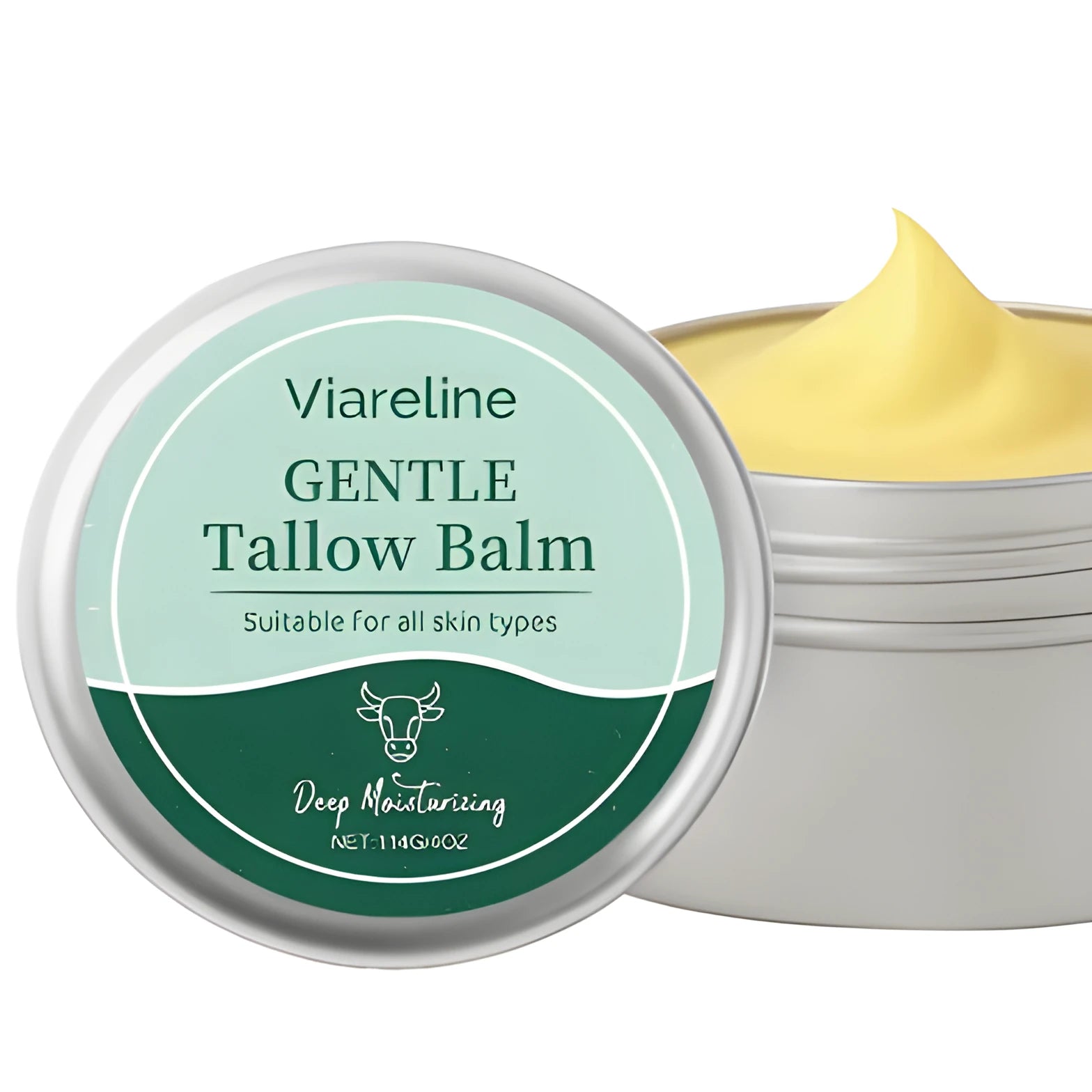 Cow Fat Moisturizing Cream 114g jar with tallow and jojoba oil