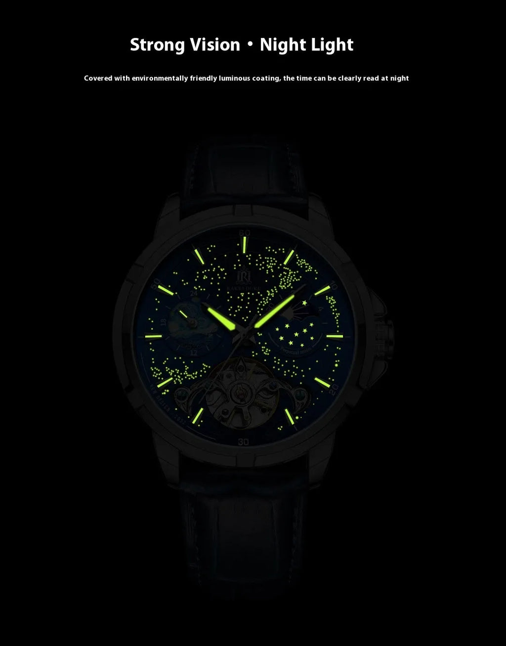 Men's blue dial automatic mechanical watch with stainless steel case 40mm diameter