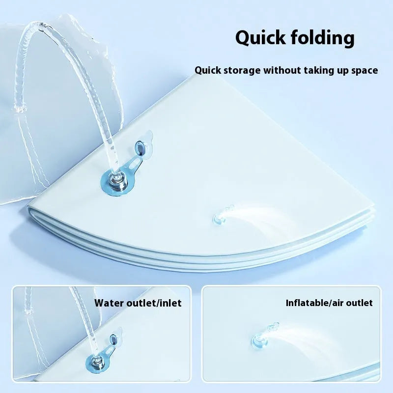 PVC inflatable pet cooling water mattress with underwater design for cats