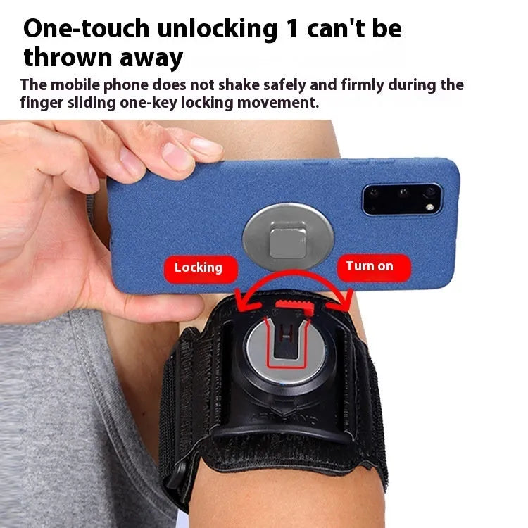 Unisex sports mobile phone holder with wrist strap and armband options for 4-7 inch phones