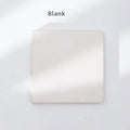 Square notebook with colourful embossed fruit cover designs, showing 14.5 cm size and thickened pages.