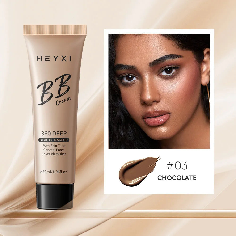 Waterproof BB cream in four shade colours 01 02 03 04 for universal skin types