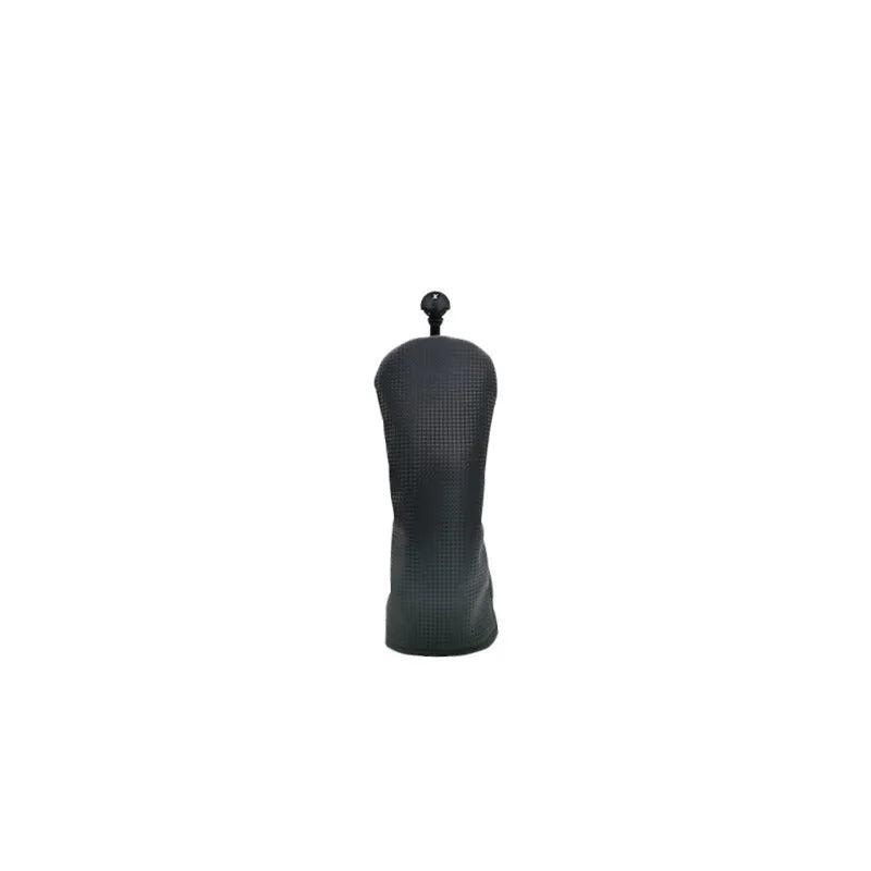 Black golf club cover for No.1 wood, fairway wood, or iron wood club head protective sleeve