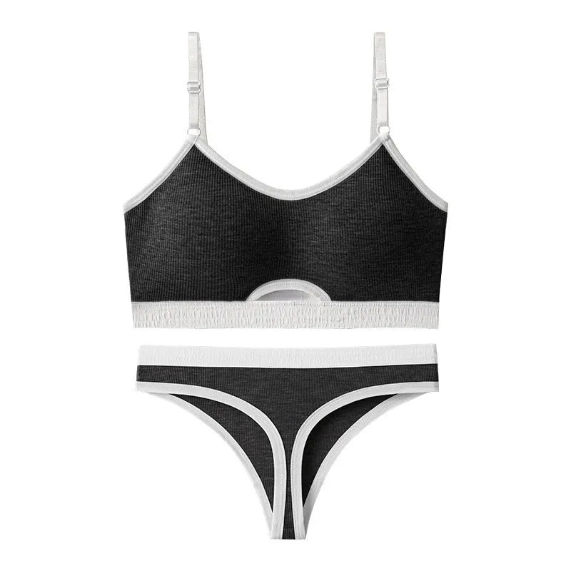 Sports underwear vest with moulded cups and contrast back design in multiple colour options