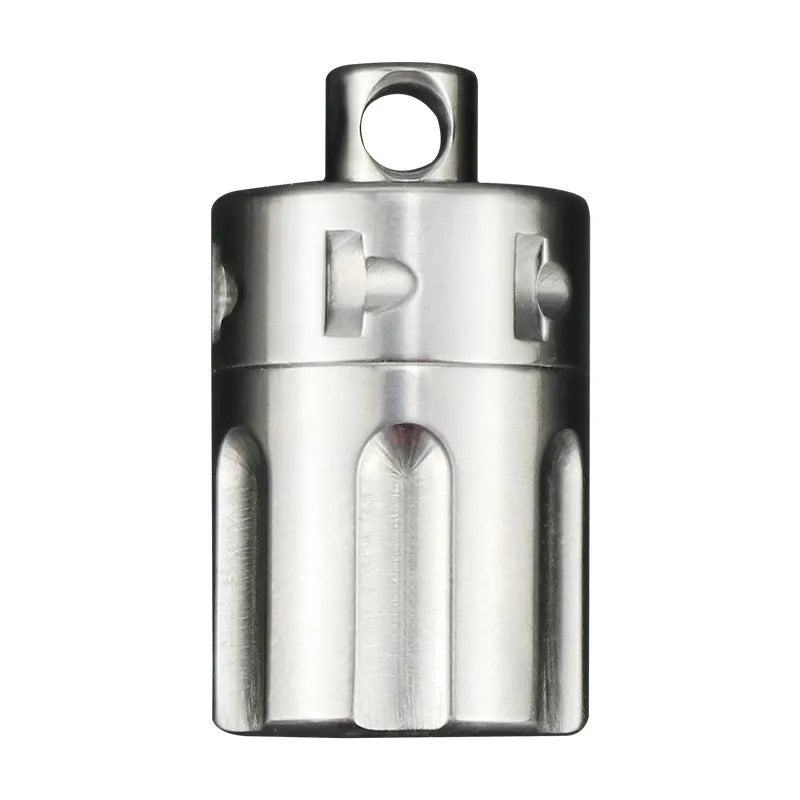 Pure titanium waterproof compartment portable storage tank in Extra Large size with screw-top lid