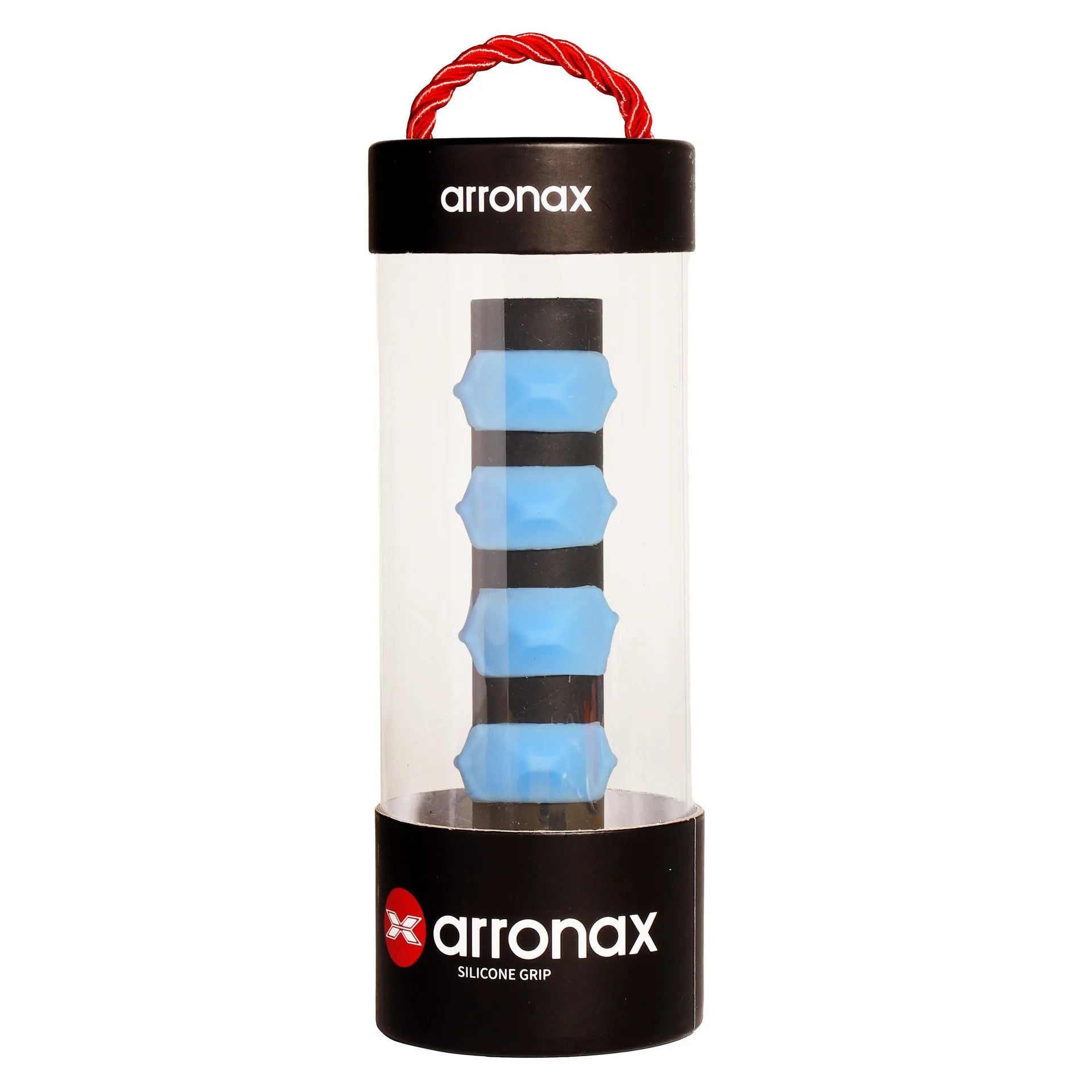 Peak Racket silicone hand rubber buckle for racket sports in multiple colours on a white background.