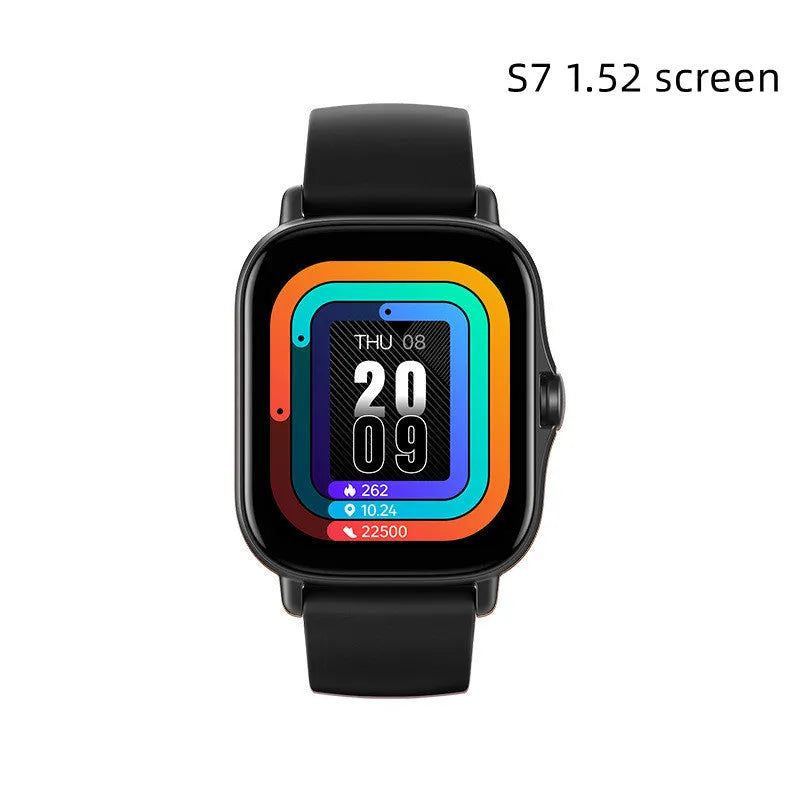 GT20 smartwatch with alloy case and silicone strap showing heart rate monitoring on screen.