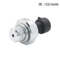 Silver metal fuel pressure sensor compatible with GM part numbers 12616646 and 12677836.