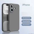 Liquid silicone phone case with matte flowing sand finish for iPhone 17 series in white