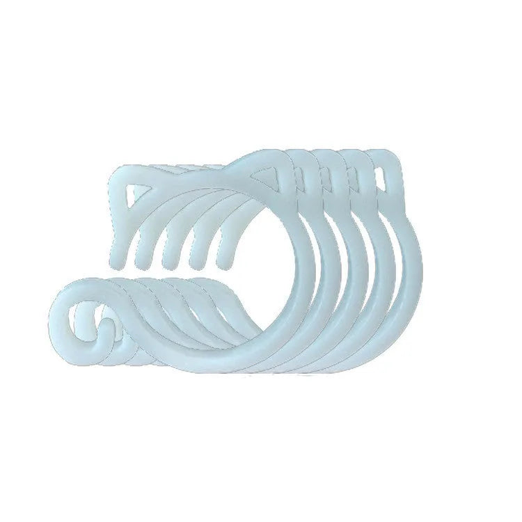 Cat-shaped plastic plant clip for gardening in red, yellow, green, and white colour options