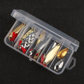 Metal pineapple sequins for fishing lure making in gold and silver colours with box packaging