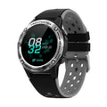 GPS smart watch with square face and silicone sport band in four colour options