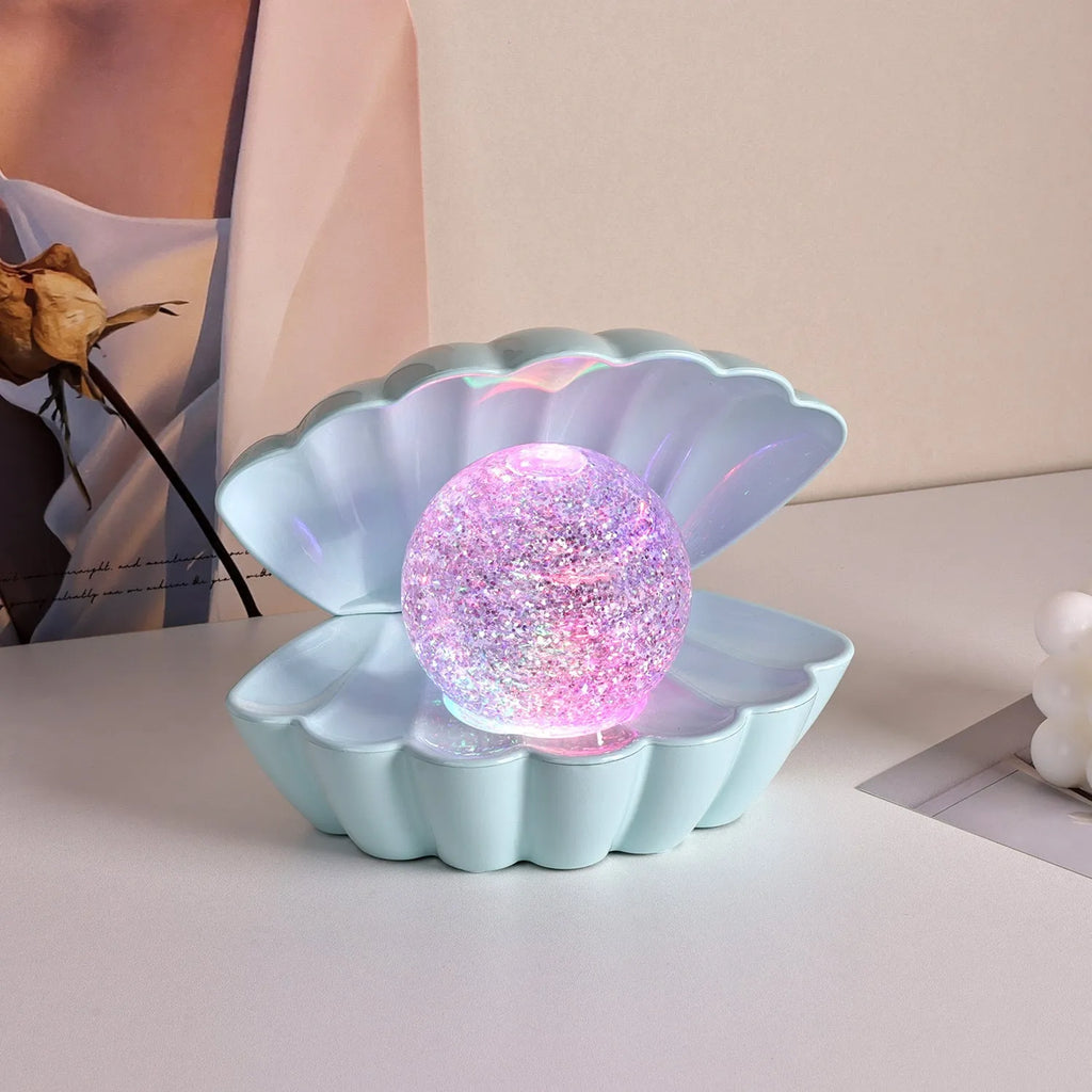 Shell-shaped neon ambience light decorative night lamp with battery operation