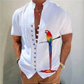 Geometric 3D printed short sleeve youth casual floral shirt in polyester blend, regular fit, available in multiple colours
