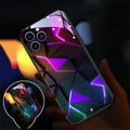 Xpress 14 tempered glass iPhone case with illuminated light-up notification feature on a phone.