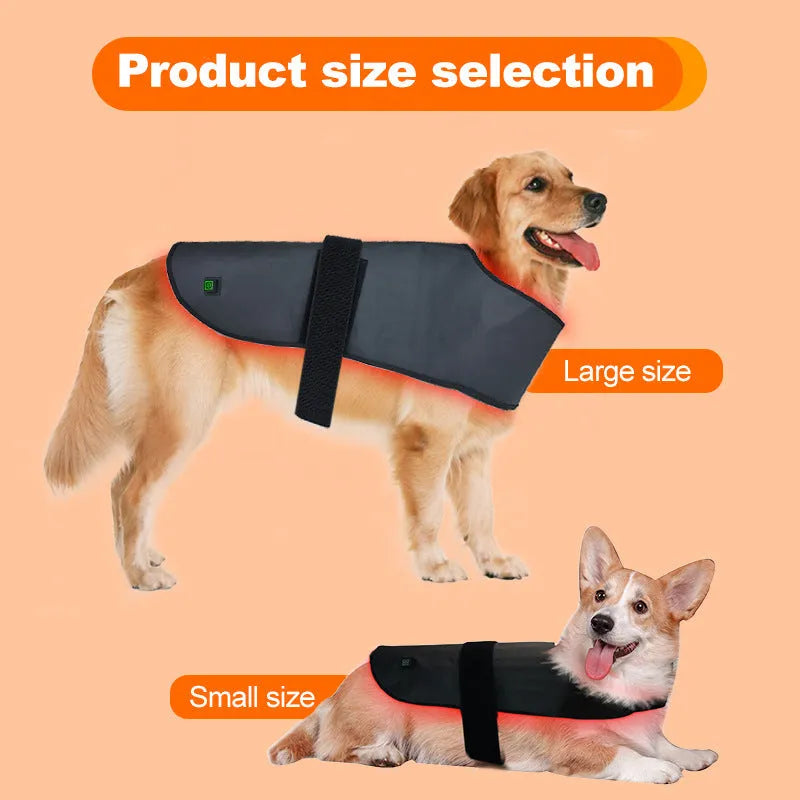 New L size pet red light infrared physiotherapy instrument for dogs and cats, black, wireless portable device with timer