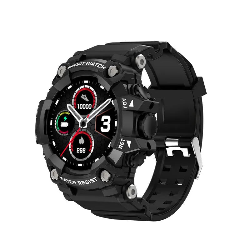 T6 tactical smart watch with 1.3-inch screen, alloy construction, black or green colour options