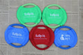 Canvas and rope dog flying disc toy 19cm diameter on grass for outdoor fetch