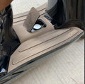 3D rubber motorcycle foot pad front pedal accessory in black grey with textured surface