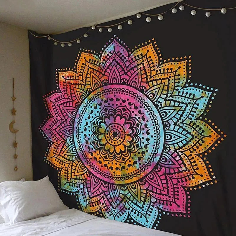 Machine woven plush geometric abstraction tapestry tarpaulin 150x100cm polyester fibre wall hanging