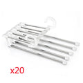 5-in-1 stainless steel trouser hanger, black, 47x18cm, with five booms and two hooks at each end