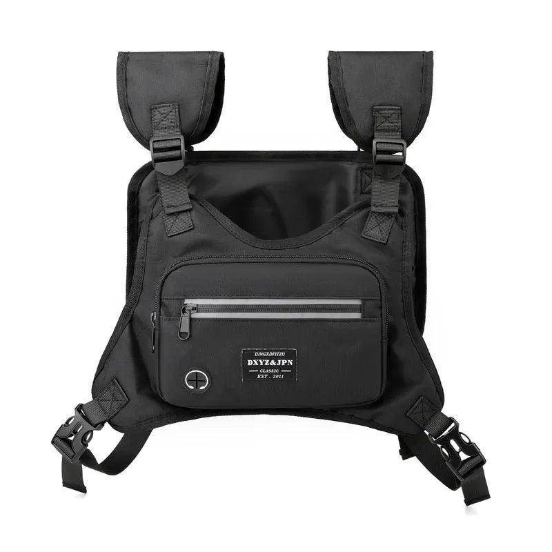 Waterproof nylon men's backpack with zippered compartments, soft surface finish, available in mesh cloth or common styles
