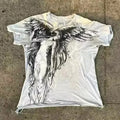 Men's gothic style short sleeve t-shirt with a cartoon pattern print in colour HQ929.