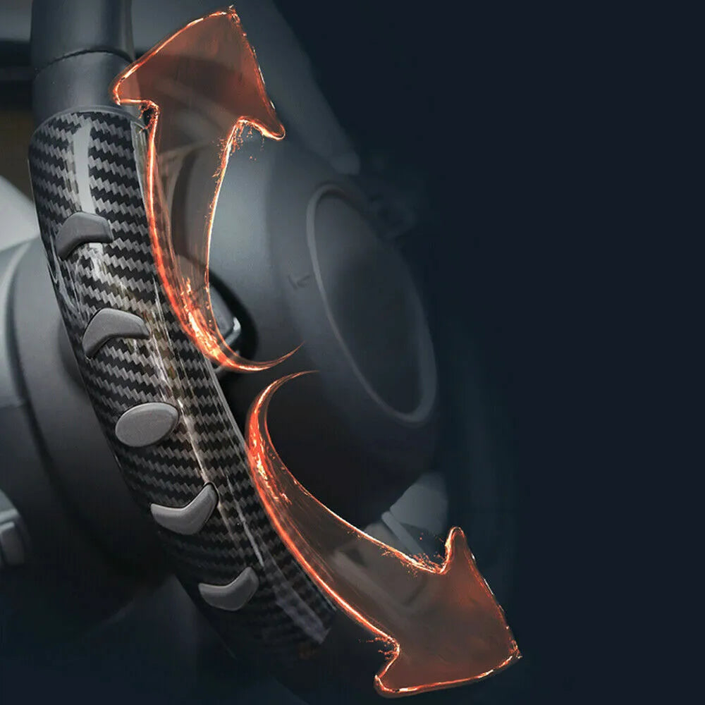 Carbon fibre black fibre anti-skid sleeve for 38cm diameter car steering wheels