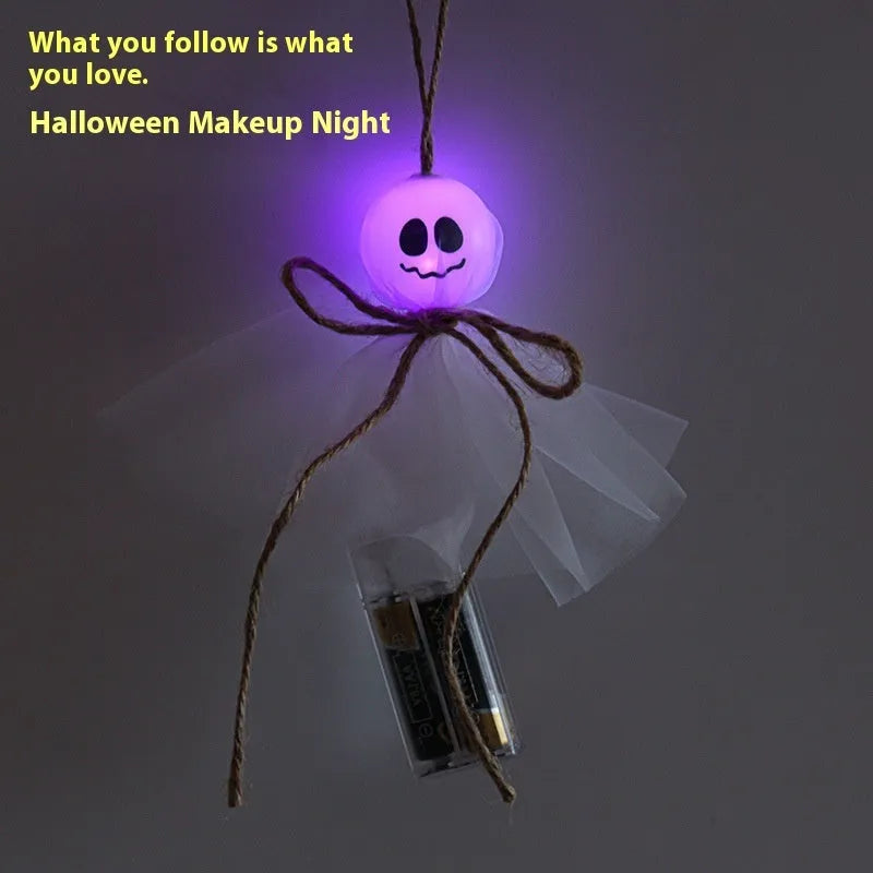 Halloween ghost LED lighting chain with colourful lights and battery box for venue decoration