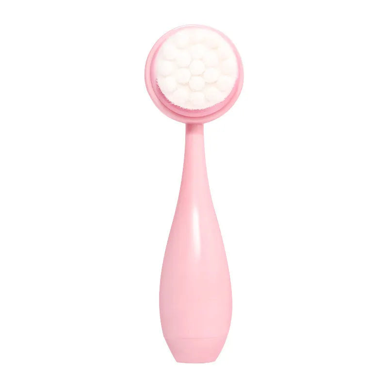 Facial brush set with coral fleece hair bands and nylon brushes in multiple colour options