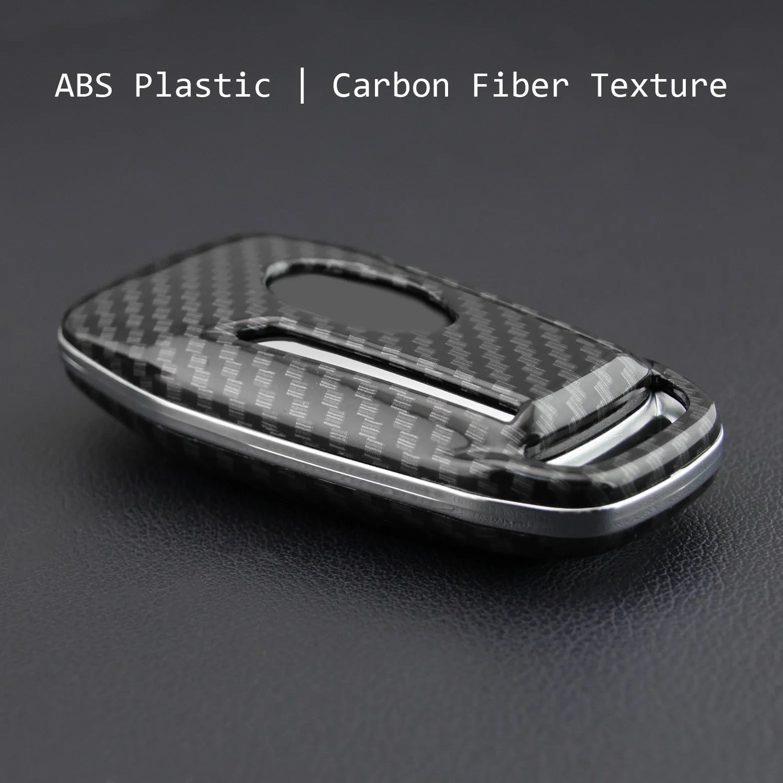 Plastic remote control protective shell with a buckle fastener for a car key.